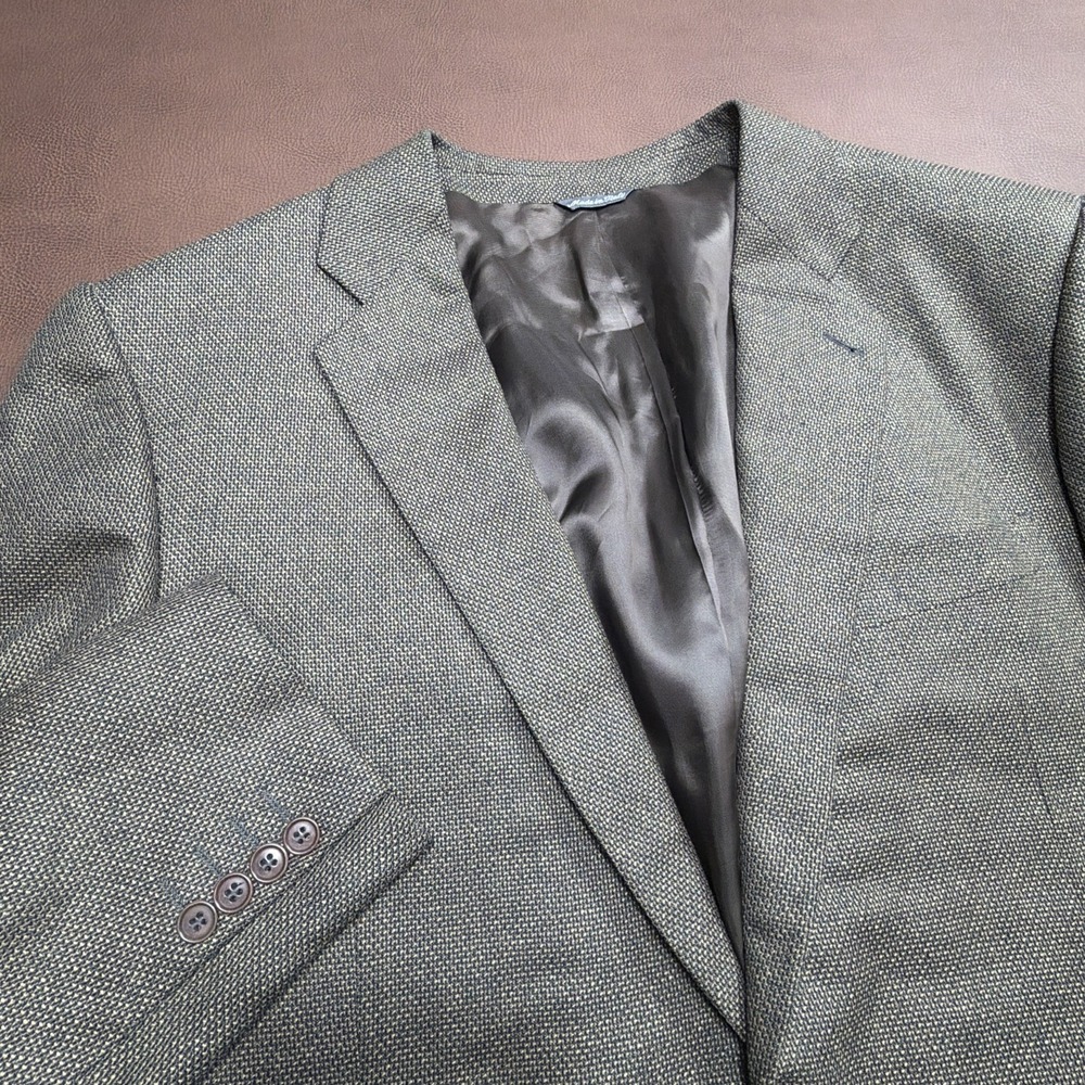 ZANELLA Italy Silk Blend Sport Coat Blazer Mens 44R Patterned Woven Wedding MINT